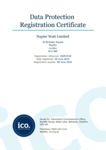 Data protection certificate